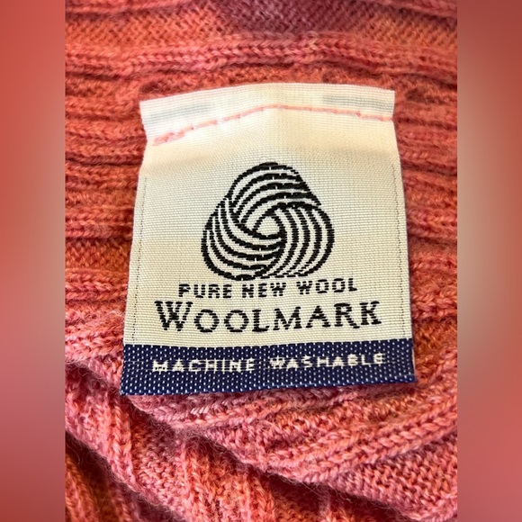 Castle of Ireland Lambswool Sweater Women’s Size M / 40 Pullover Cable Knit Pink - Picture 4 of 9